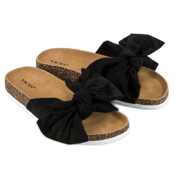 Suede vices slippers black 1
