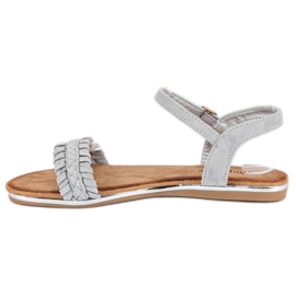 Super Me Suede flat sandals grey 1