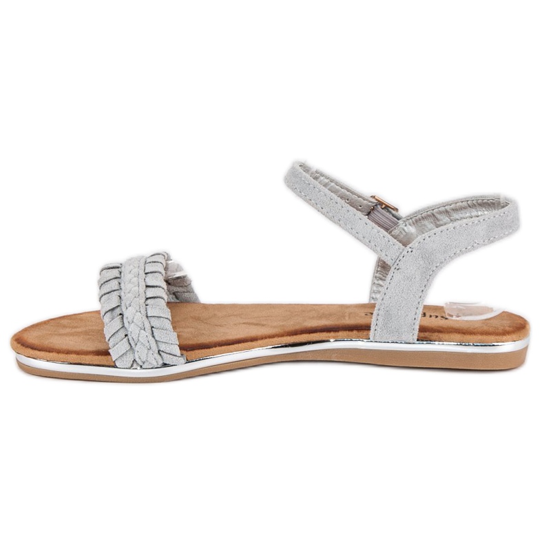 Super Me Suede flat sandals grey 1