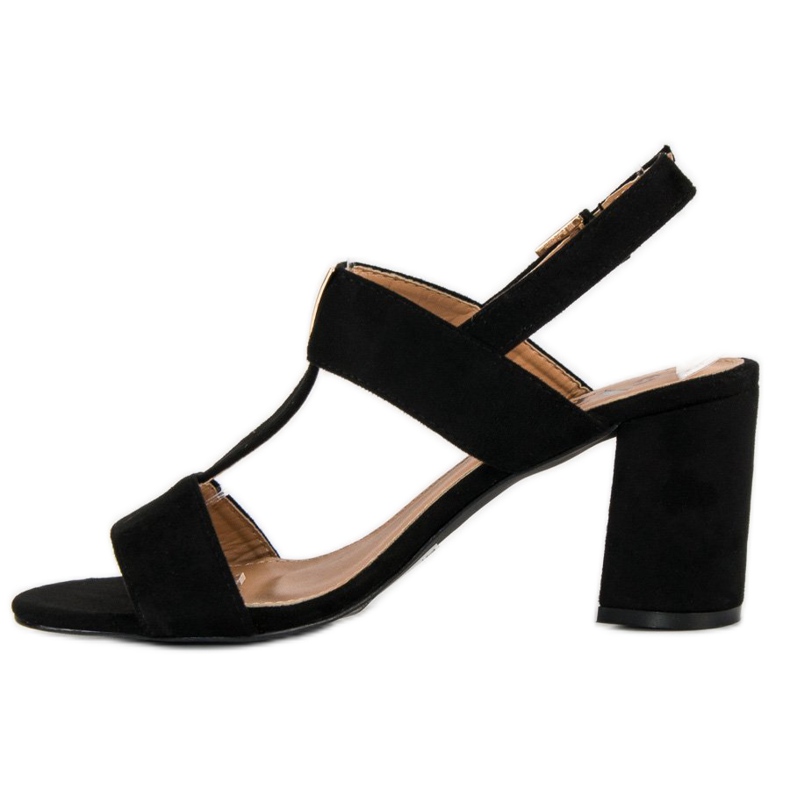 Women's sandals on a post black 2
