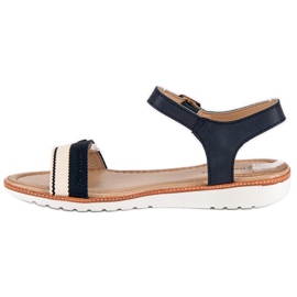 Casual flat sandals blue 1