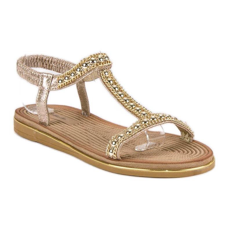 Bello Star Stylish sandals with an elastic band yellow 1