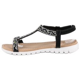 Juliet Comfortable elastic sandals black 1
