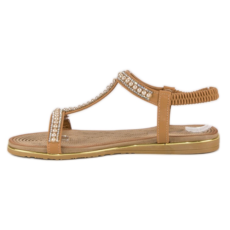 Juliet Camel flat sandals brown 2