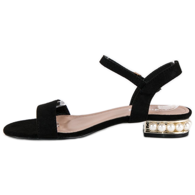 Nio Nio Black sandals with pearls 1