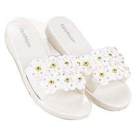 Fashion Women's Meliski slippers white 2