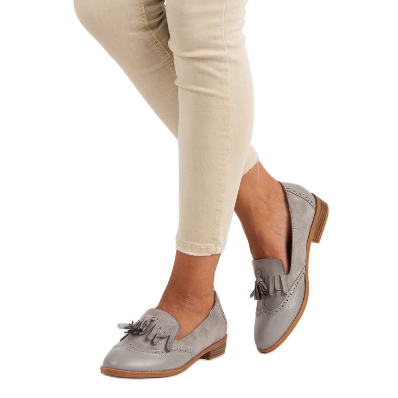SDS Gray fringed loafers grey 2 SDS Gray fringed loafers grey 2