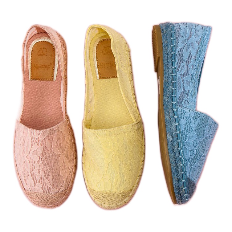 Seastar Pink lace espadrilles 1
