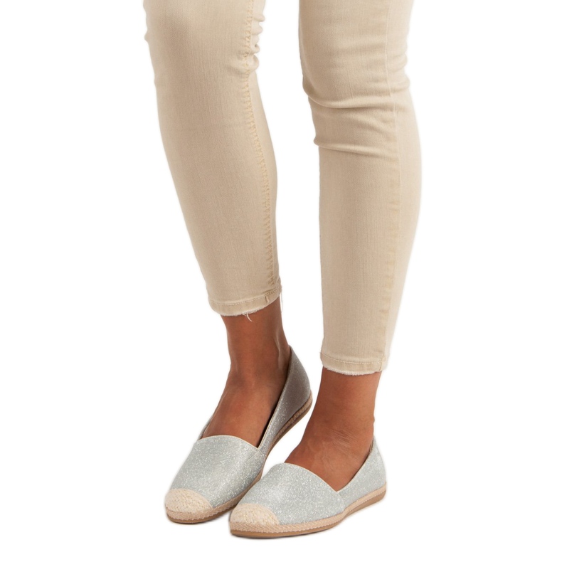 Glitter espadrilles grey 1