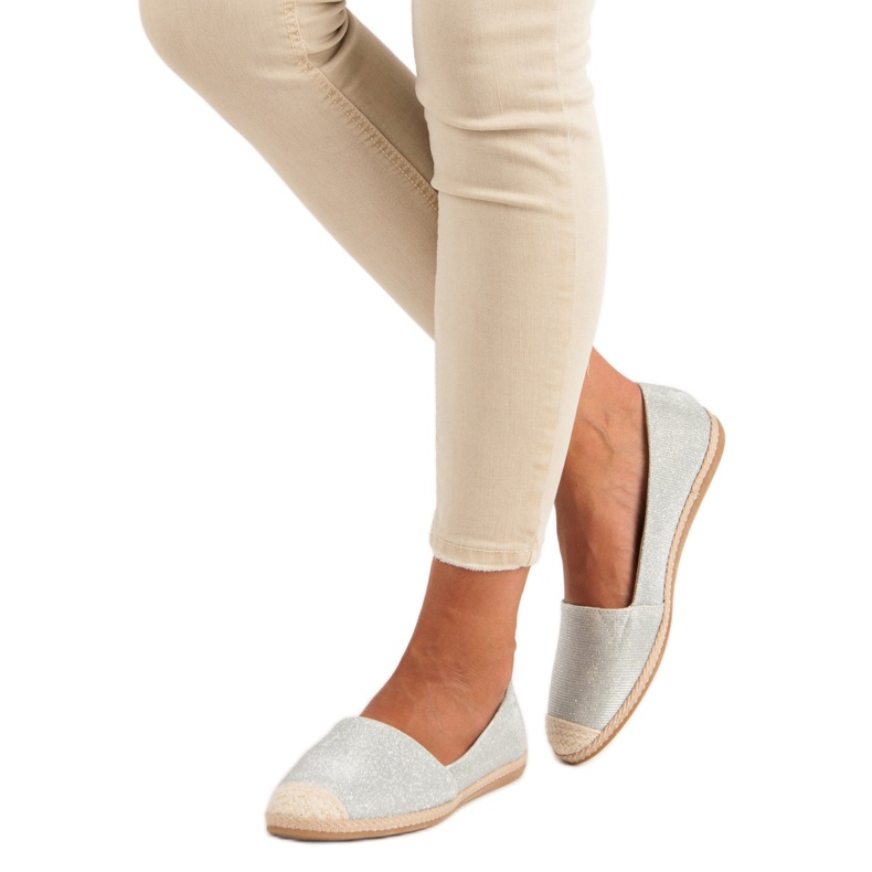 Glitter espadrilles grey 2