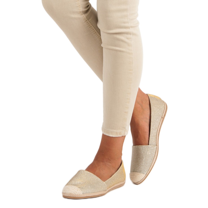 Glitter espadrilles yellow 2