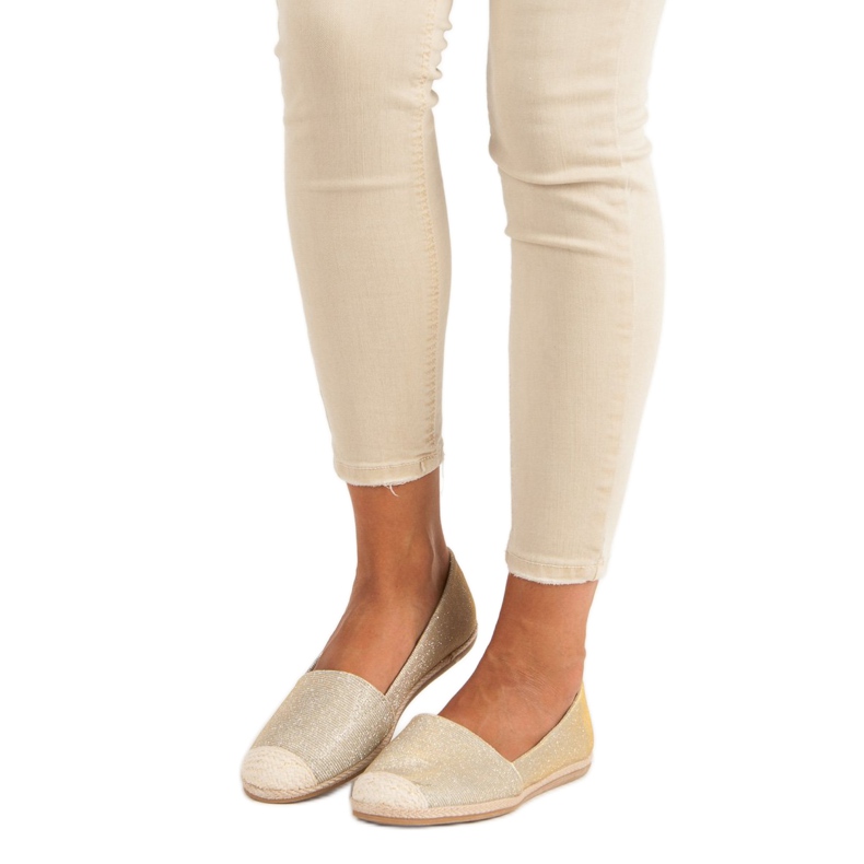 Glitter espadrilles yellow 1