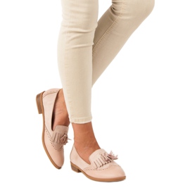 SDS Beige moccasins with fringes 2