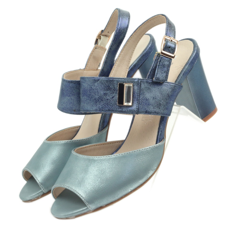 M.Daszyński Daszyński leather insole sandals blue 4