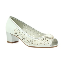 M.Daszyński Daszyński leather insole sandals white brown grey 1