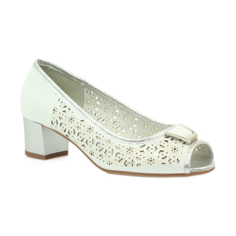 M.Daszyński Daszyński leather insole sandals white brown grey 1