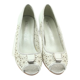 M.Daszyński Daszyński leather insole sandals white brown grey 3