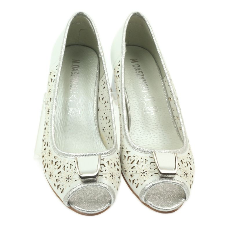 M.Daszyński Daszyński leather insole sandals white brown grey 3