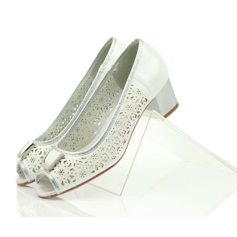 M.Daszyński Daszyński leather insole sandals white brown grey 4