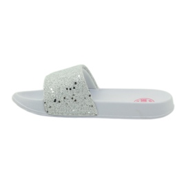 Profiled slippers Big Star glitter white grey 2