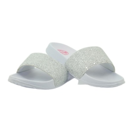 Profiled slippers Big Star glitter white grey 3