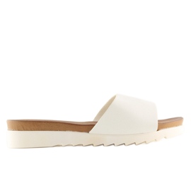 Women's white slippers H10 white 1