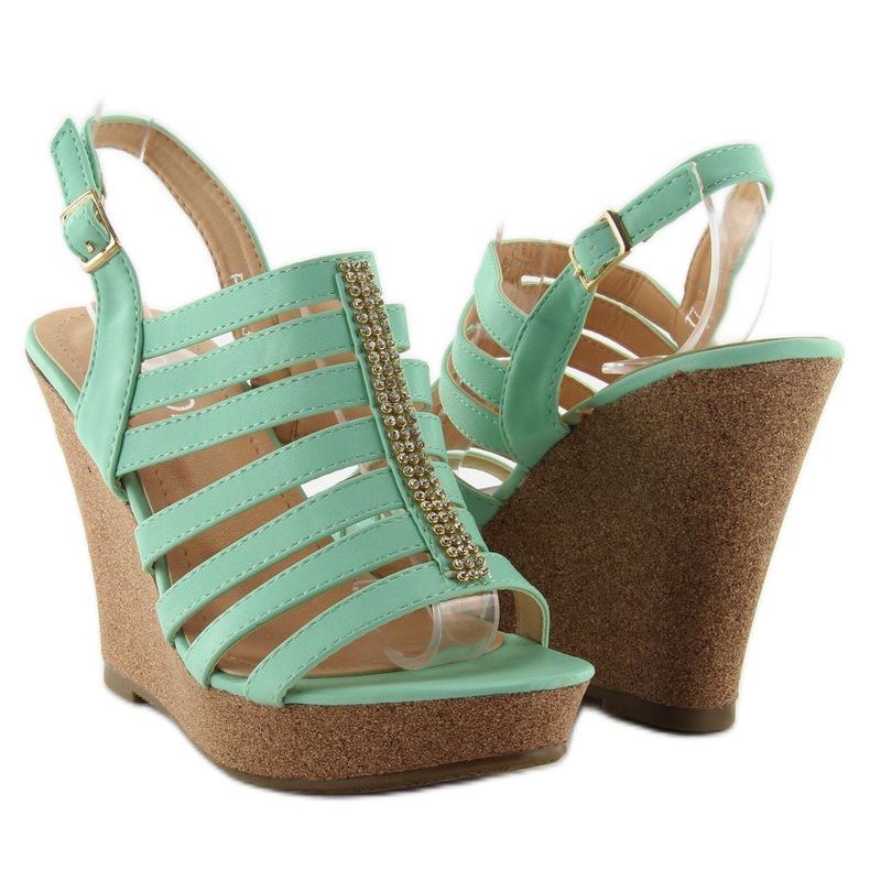 Wedge sandals FA77 Green 2