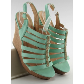Wedge sandals FA77 Green 1
