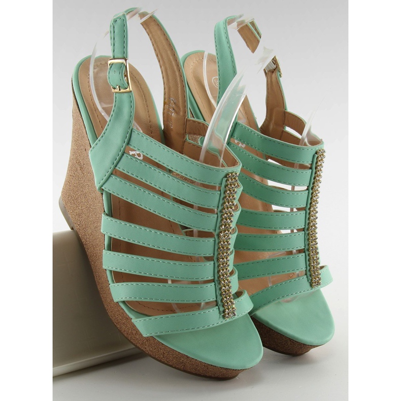 Wedge sandals FA77 Green 1