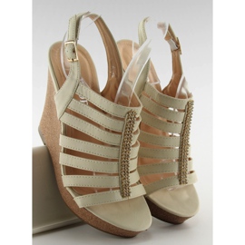 Sandals on the wedge FA77 Beige 1