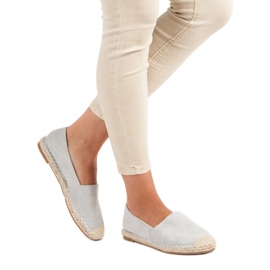 Best Shoes Gray suede espadrilles grey 2