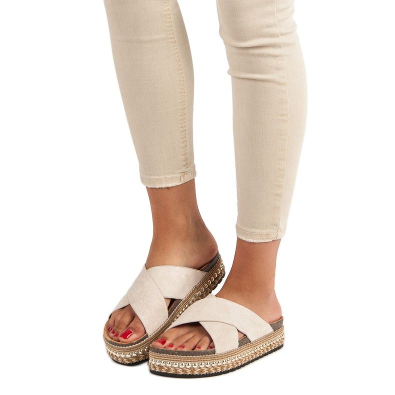 Bello Star Platform flip-flops brown 2