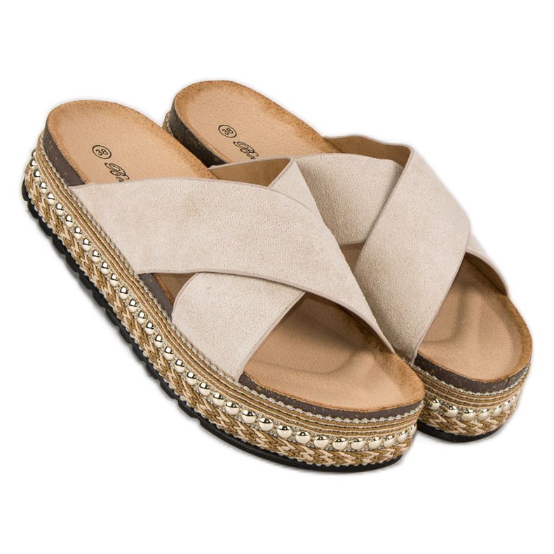 Bello Star Platform flip-flops brown 1