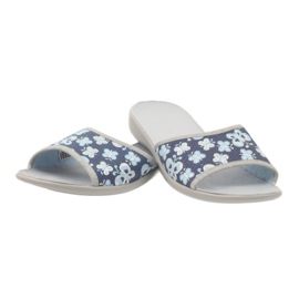 Befado women's shoes slippers 300D040 slippers blue grey navy blue 3
