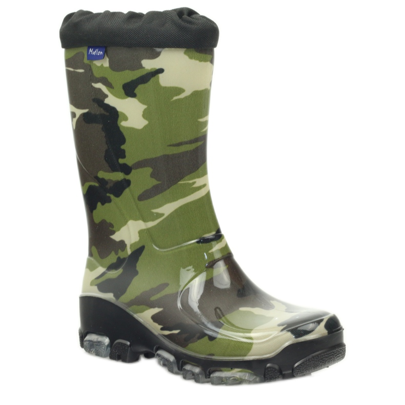 Camo galoshes with silver ions Ren But black brown green 1