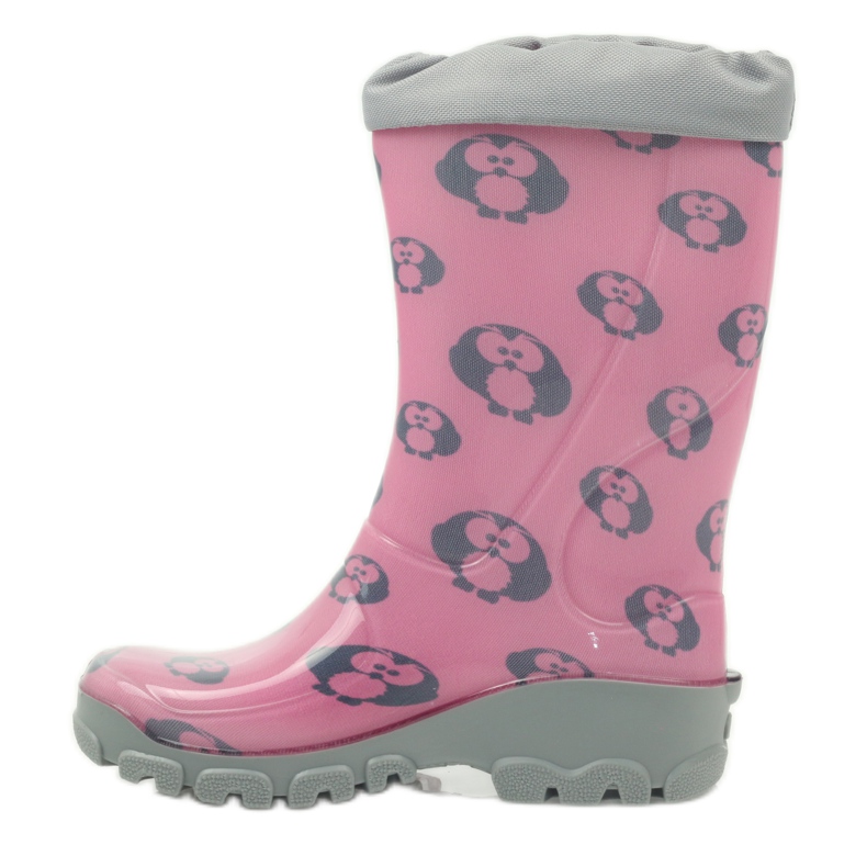 Owl galoshes with silver ions Ren But grey pink 2