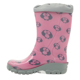Owl galoshes with silver ions Ren But grey pink 2