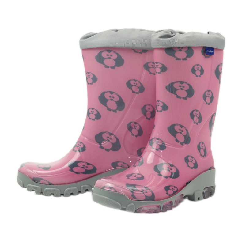 Owl galoshes with silver ions Ren But grey pink 3