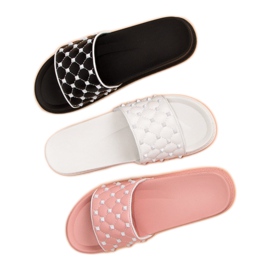 Stylish women's slippers pink 2