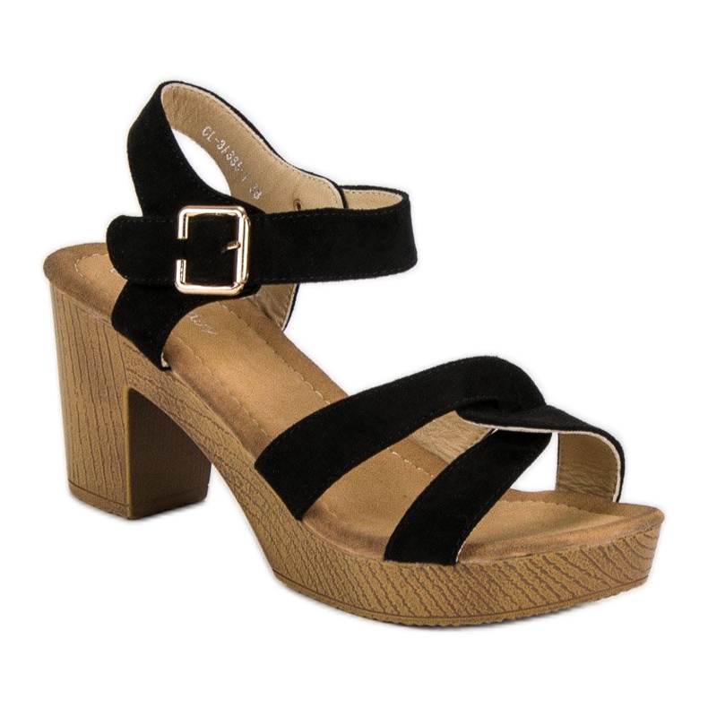 Light sandals on a post black 1