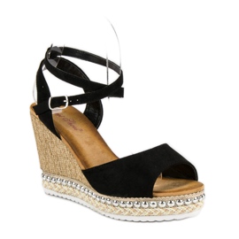 Best Shoes Wedge sandals black 1