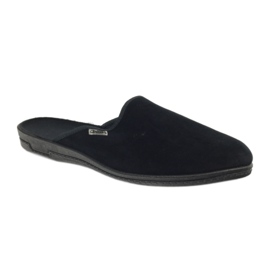 Befado Black corduroy slippers 715M009 1 Befado Black corduroy slippers 715M009 1