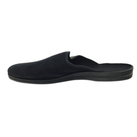 Befado Black corduroy slippers 715M009 2 Befado Black corduroy slippers 715M009 2