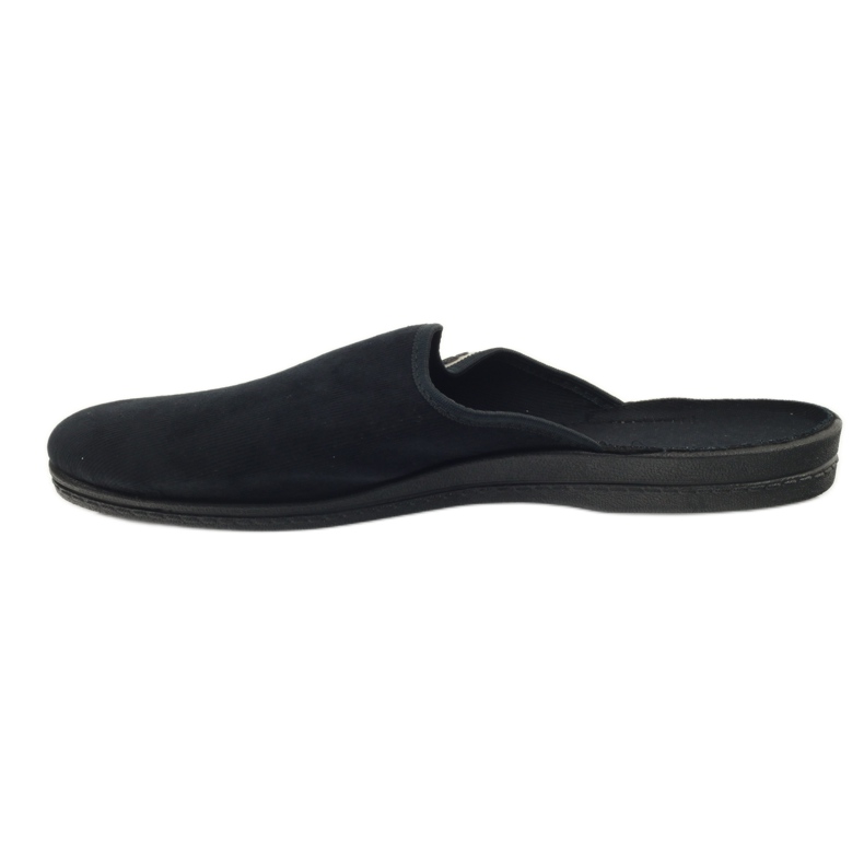Befado Black corduroy slippers 715M009 2 Befado Black corduroy slippers 715M009 2