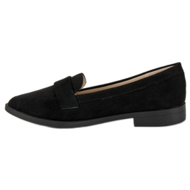 Small Swan Suede loafers black 2