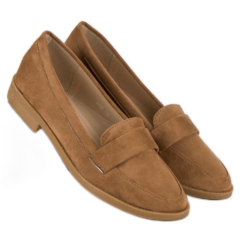 Small Swan Suede loafers brown 1