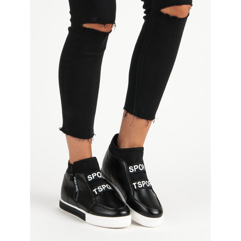 Black sneakers with a zipper 1