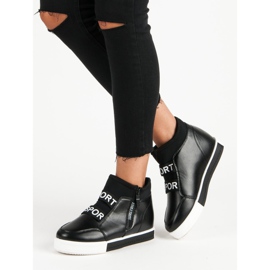 Black sneakers with a zipper 2