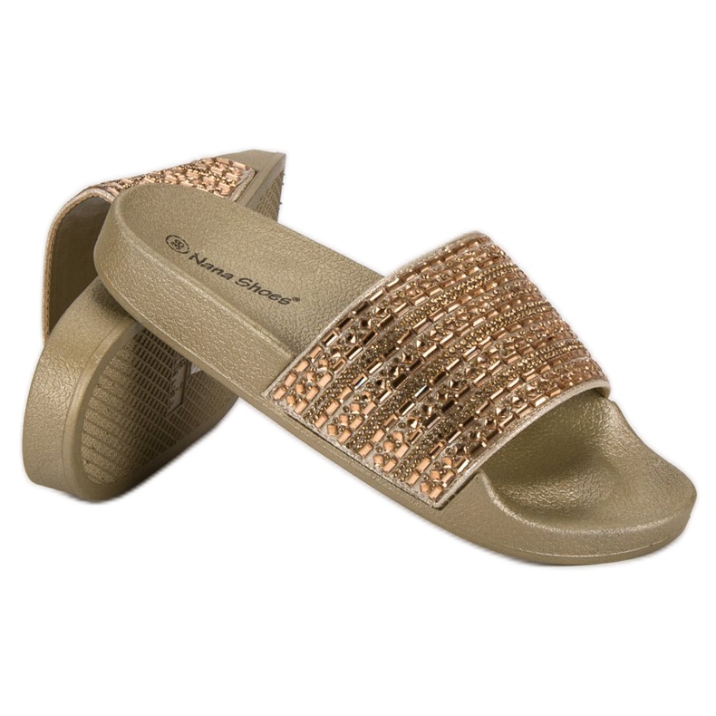 Elegant golden slippers 2