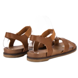 Ladies' brown sandals 1